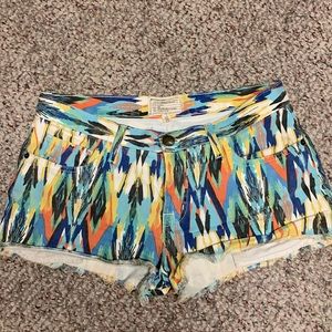 Current/Elliot patterned jean shorts